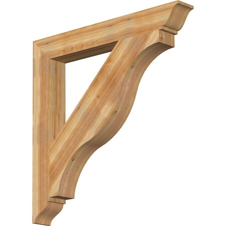 Ekena Millwork Funston Traditional Rough Sawn Bracket, Western Red Cedar, 6"W x 48"D x 48"H BKT06X48X48FST01RWR